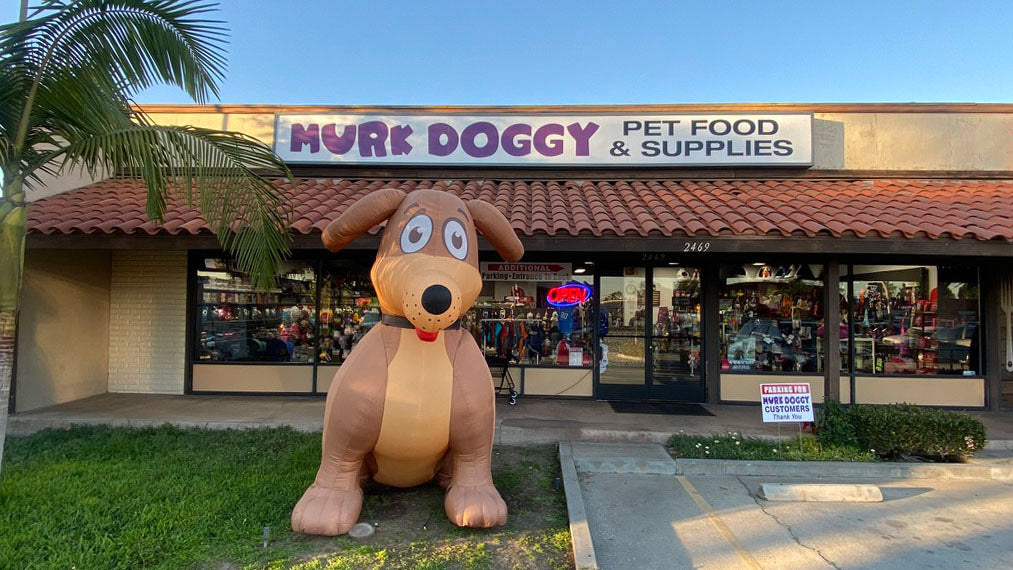 Street view of Murk Doggy Pet and Food Supply in La Habra