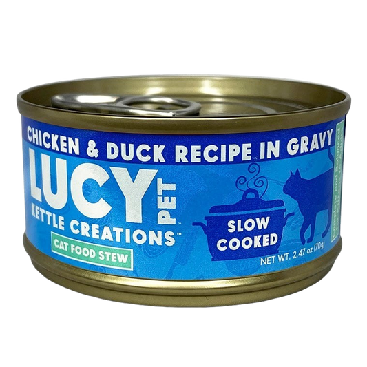 Lucy Pet Chicken and Duck in Gravy Cat Can 2.47oz