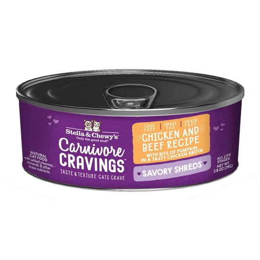 Stella & Chewy Cat Savory Shreds Chicken & Beef Can 2.8oz