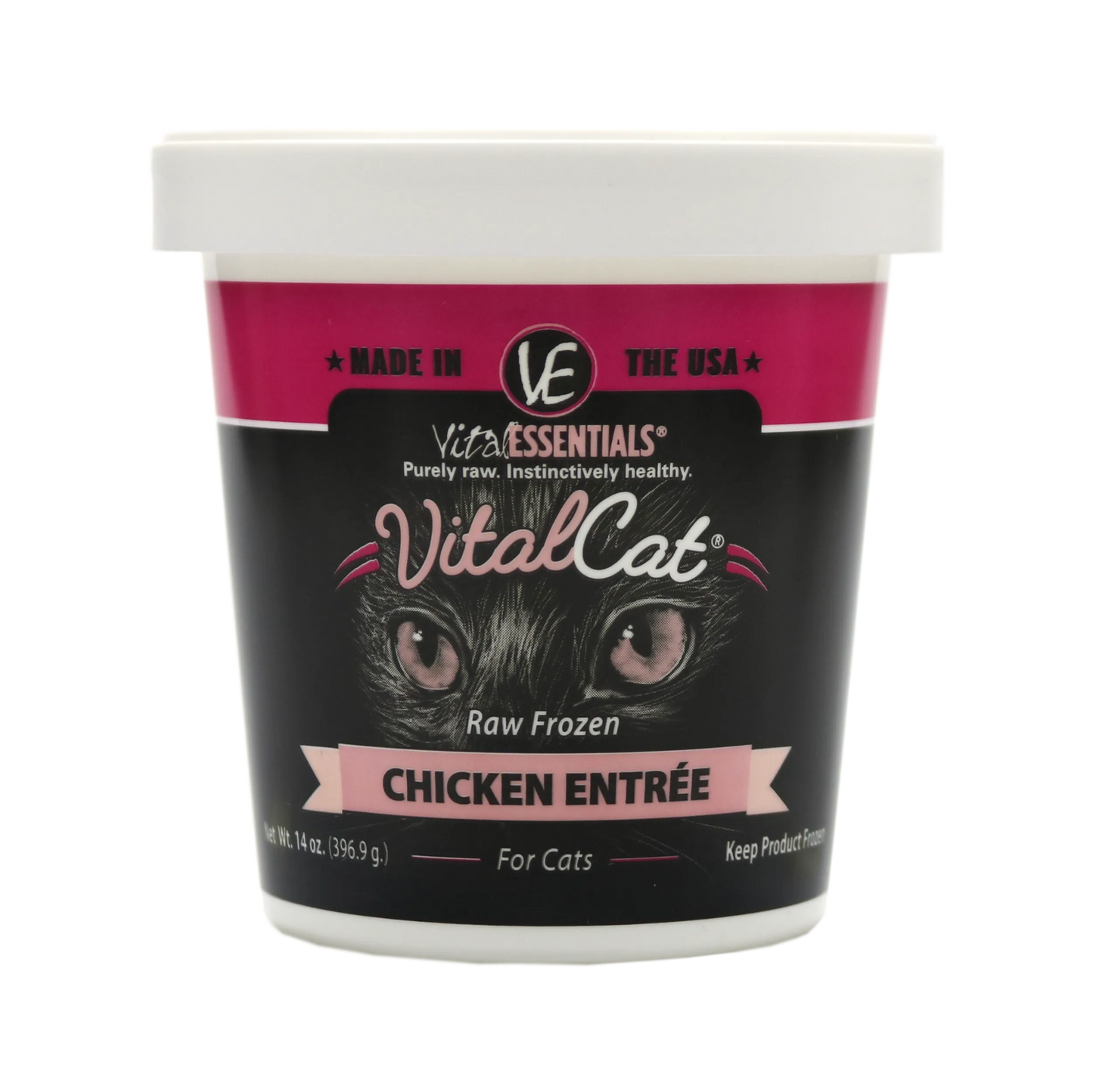 Vital Essentials Frozen Chicken Cat Food 14oz