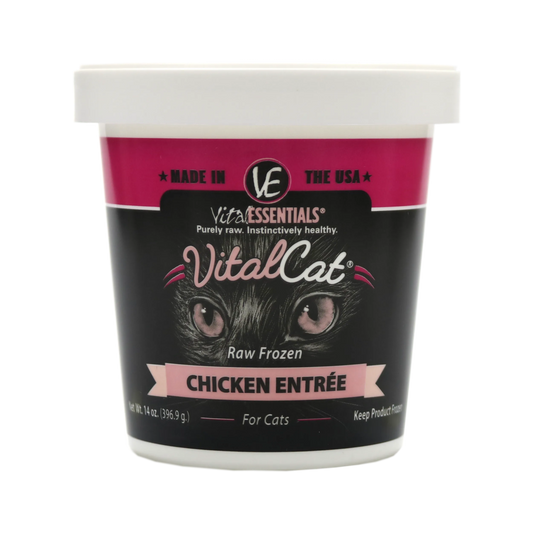 Vital Essentials Frozen Chicken Cat Food 14oz