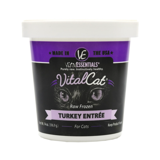 Vital Essential Frozen Turkey Cat Food 14oz