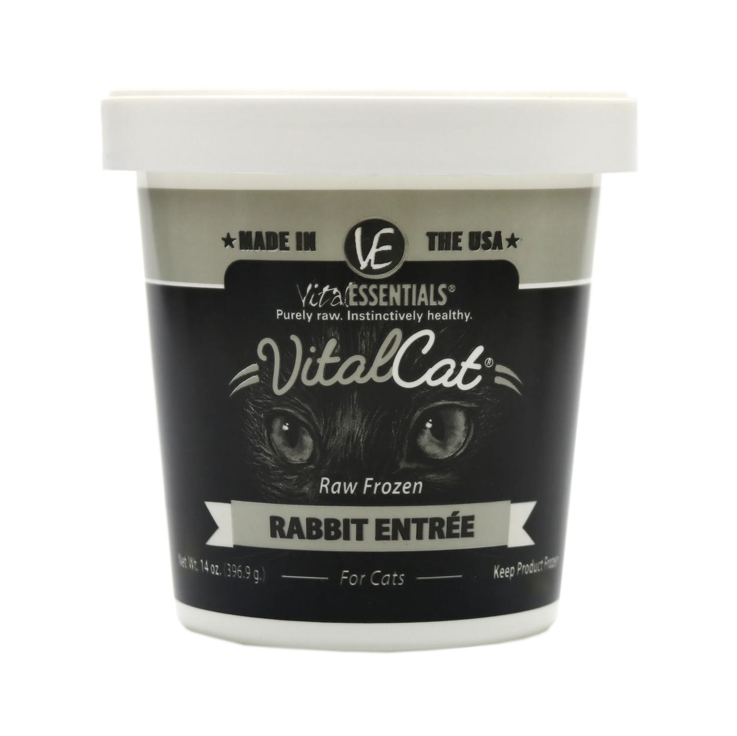 Vital Essentials Frozen Rabbit Cat Food 14oz