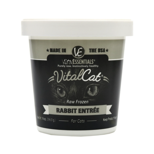 Vital Essentials Frozen Rabbit Cat Food 14oz