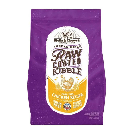 Stella & Chewy Cat Raw Coated Kibble Chicken Freeze Dried  2.5 lb