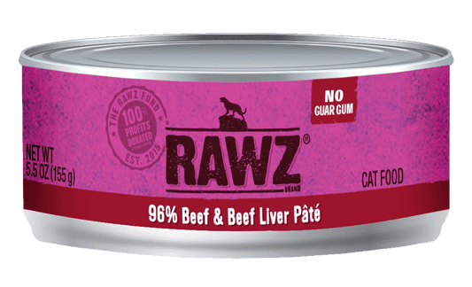 Rawz Beef and Beef Liver Pate 5.5oz Can