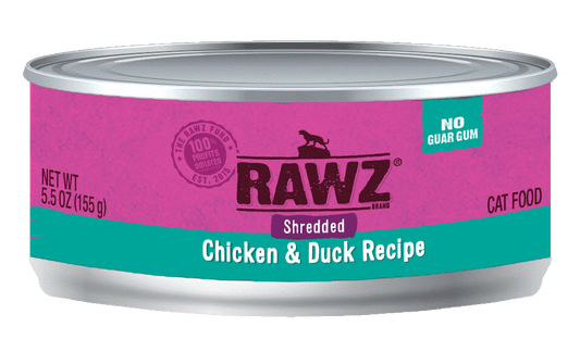 Rawz Shredded Chicken & Duck 3oz Can