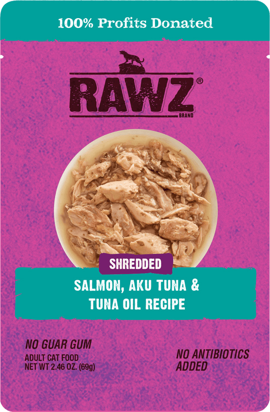 Rawz Shredded Salmon Aku Tuna & Tuna Oil 2.46oz
