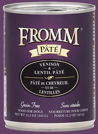 Fromm Venison & Lentil Pate Grain Free Can 12.2oz